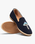 Navy Mushroom Smoking Slipper