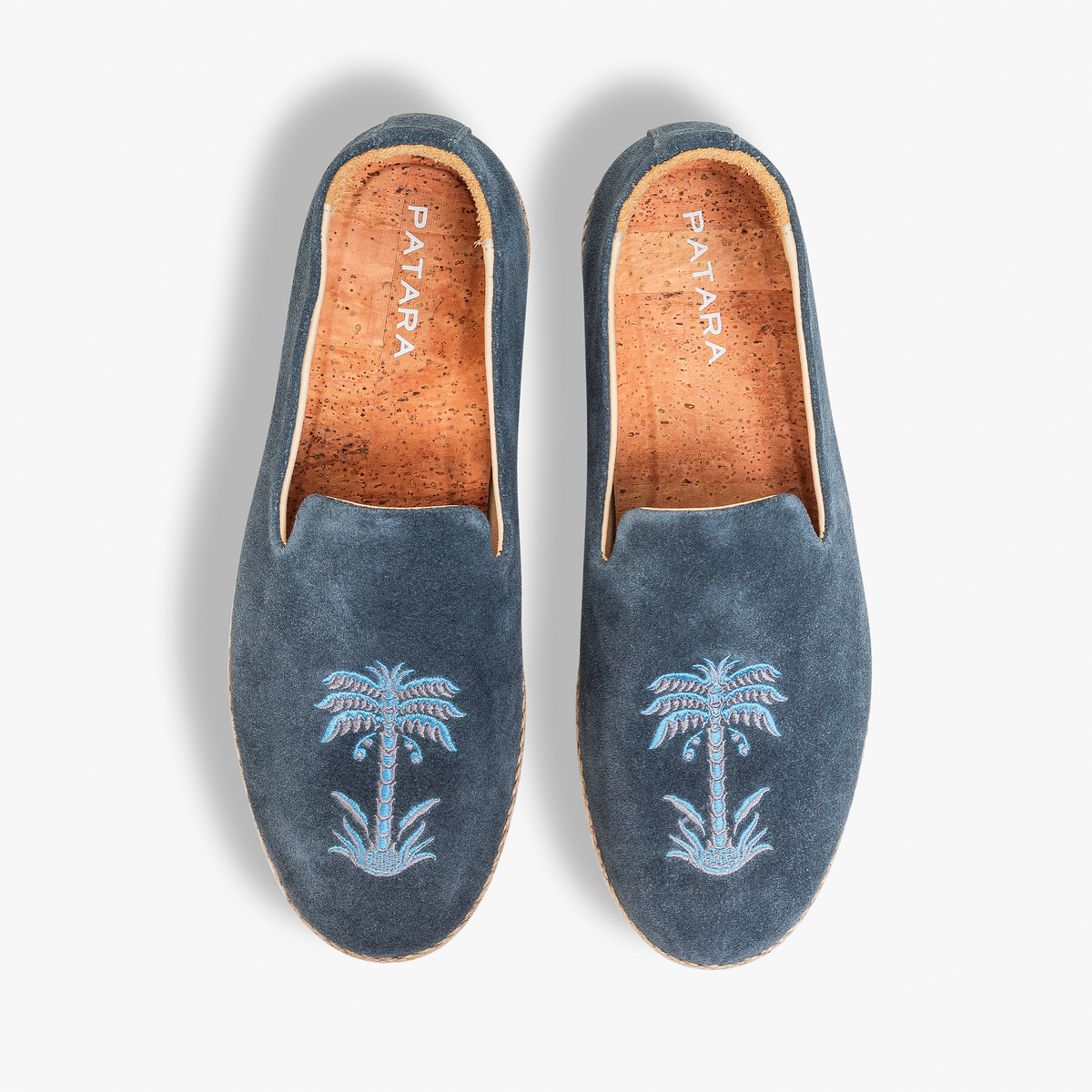Blue Palm Smoking Slipper – Patara Shoes