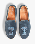 Blue Palm Smoking Slipper