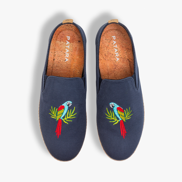 Patra Navy Loafers with Colorful Parrot Design Paul Parkman Men main image 3